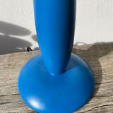 Blue and yellow turned wood lamp SCE 1990