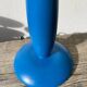 Blue and yellow turned wood lamp SCE 1990