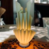 Resin table lamp by GIORGIA JACOB, French design, 1970s/80s