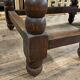 Solid wood farmhouse table with drop leaves