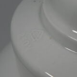 Art Deco hanging lamp with white glass ball