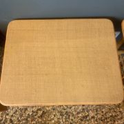 Pair of rattan bedside tables