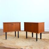 Pair of Scandinavian teak bedside tables 1960s