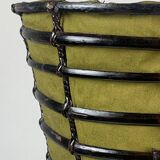 Lampadaire en bambou et tissu