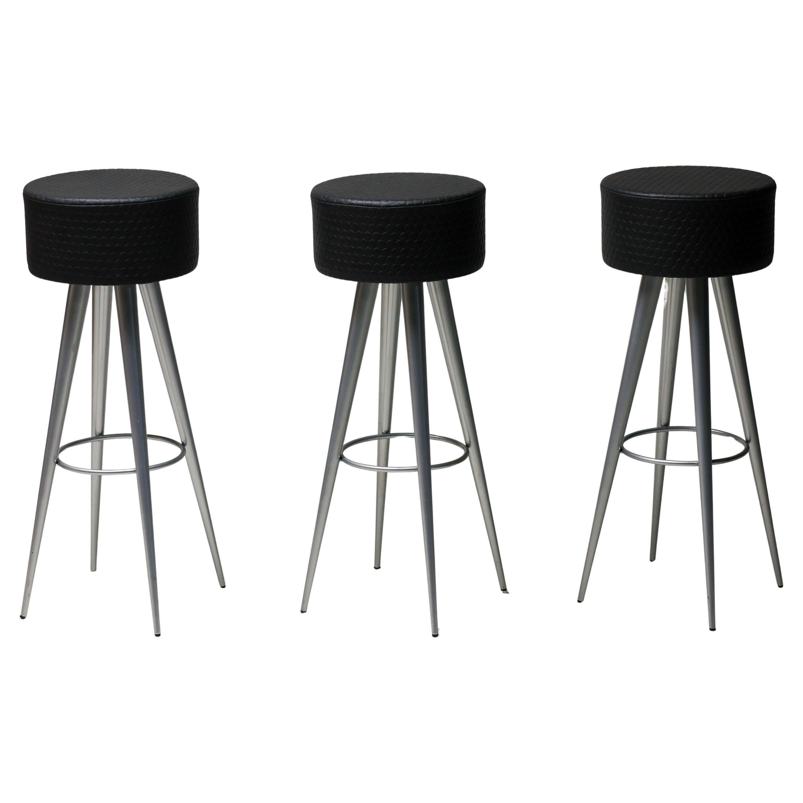 Ensemble de trois tabourets de bar par Maurizio Peregalli pour Zeus Noto.