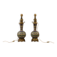 Paire de vases Longwy montés en lampe avec monture en bronze doré, fin XIXe