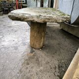 Large brutalist slate table