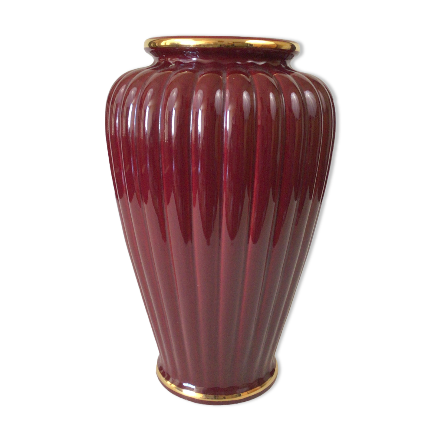 H.36 red ceramic vase