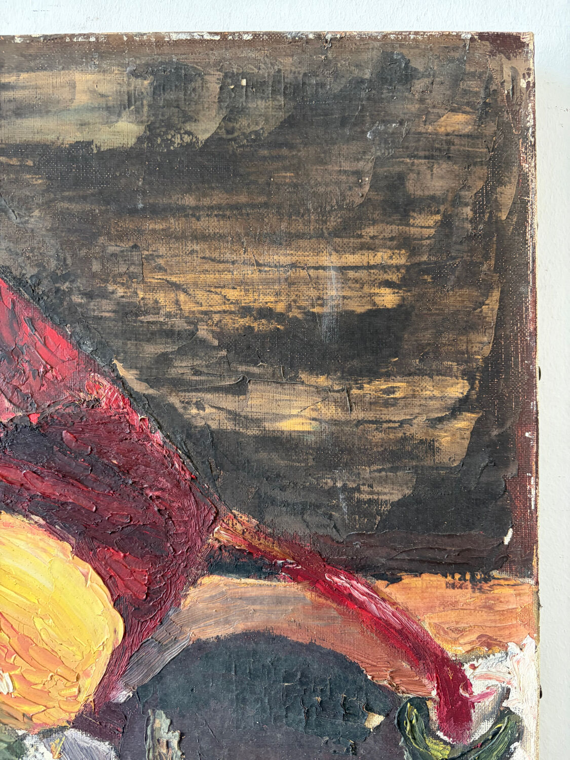 Retour du marché, huile sur toile signée Perrin