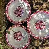 Lot 3 assiettes creuses Digoin Odette