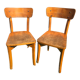 Paire de chaises bistrot style scandinave bois