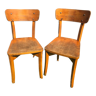 Pair of Scandinavian style Bistro Chair Wood #A025