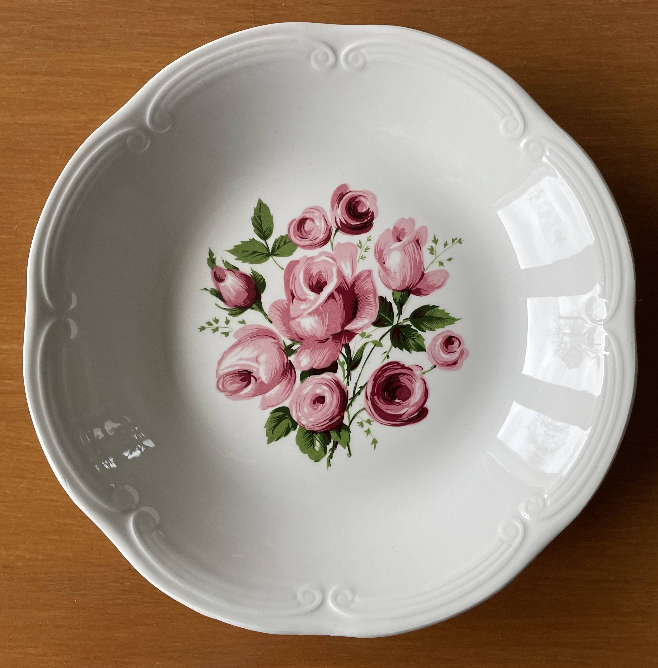 6 old earthenware plates from Saint-Amand (North)