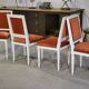 Set of 4 Louis XVI style chairs from the 1970s.