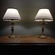 Pair of gilded bronze bedside lamps