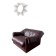 Brown leather armchair from the 1970s.