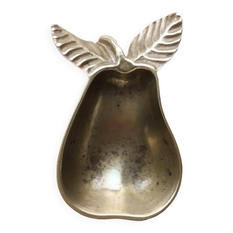 Vintage brass pear bowl