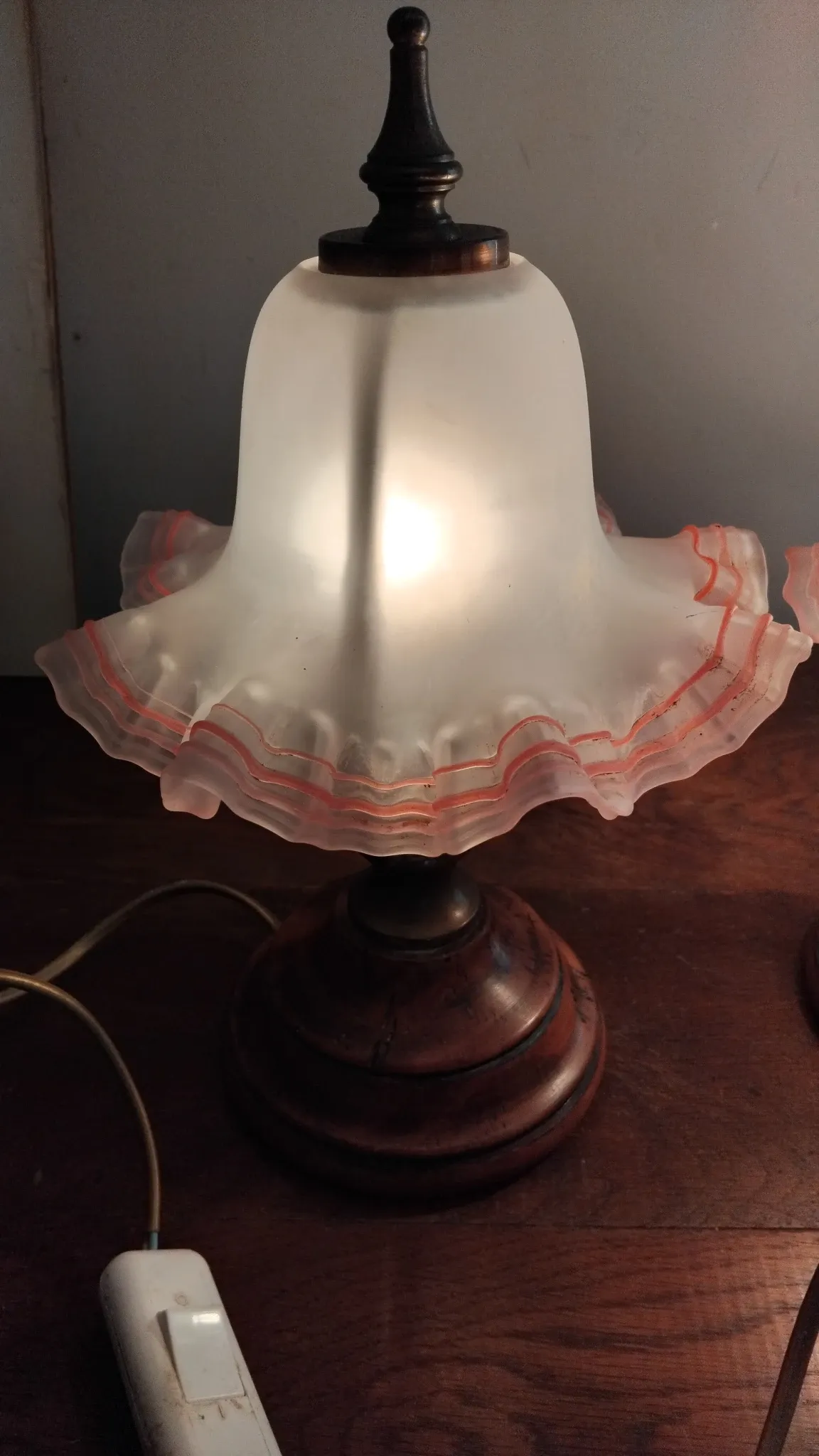 Set of two Art Nouveau bedside lamps.