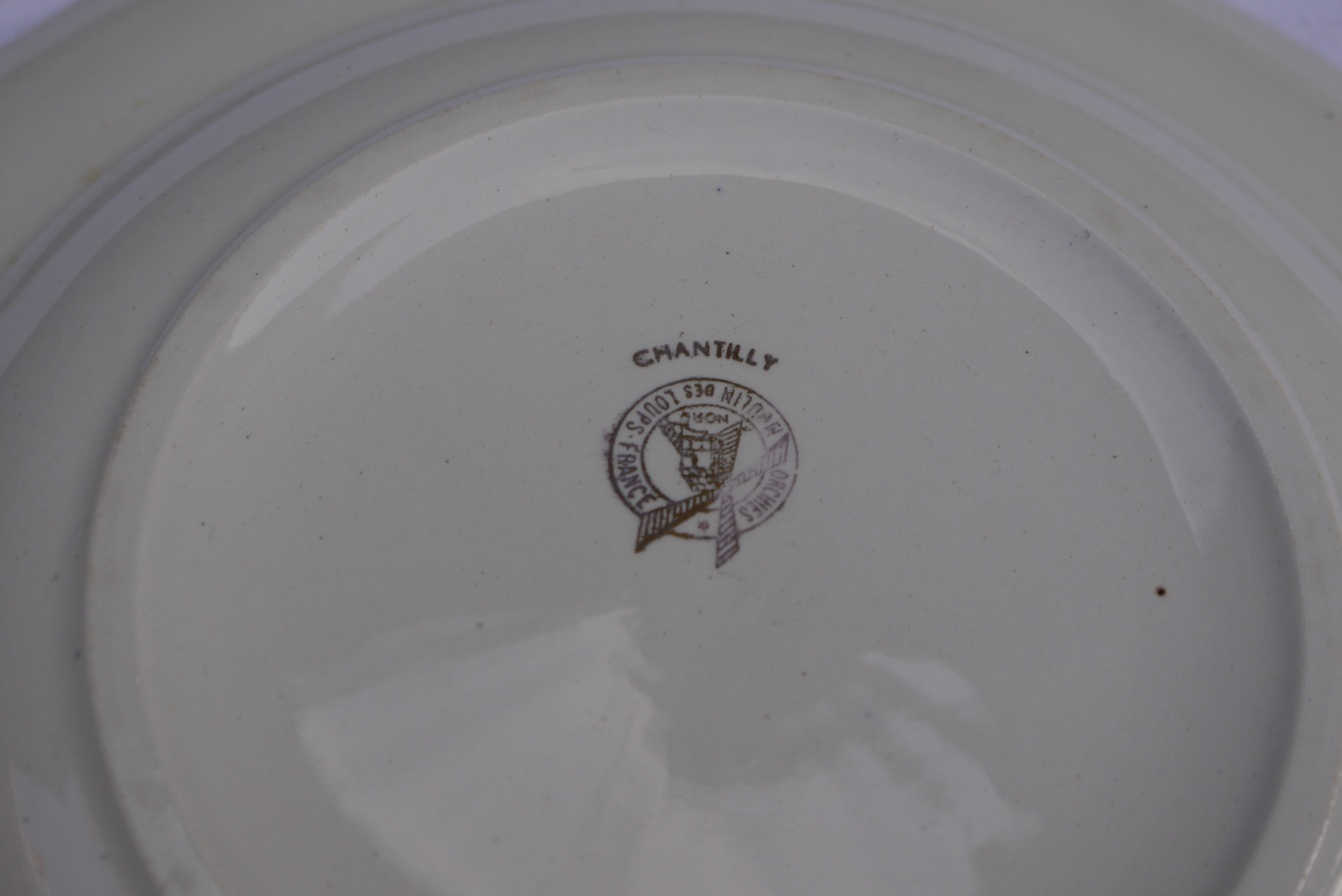 Lot de 6 assiettes creuses Moulin des loups Orchies Chantilly