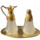 Vintage table set in chiseled glass and gilding