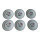 Set of six dessert plates in Badonviller iron earthenware FB year