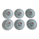 Set of six dessert plates in Badonviller iron earthenware FB year