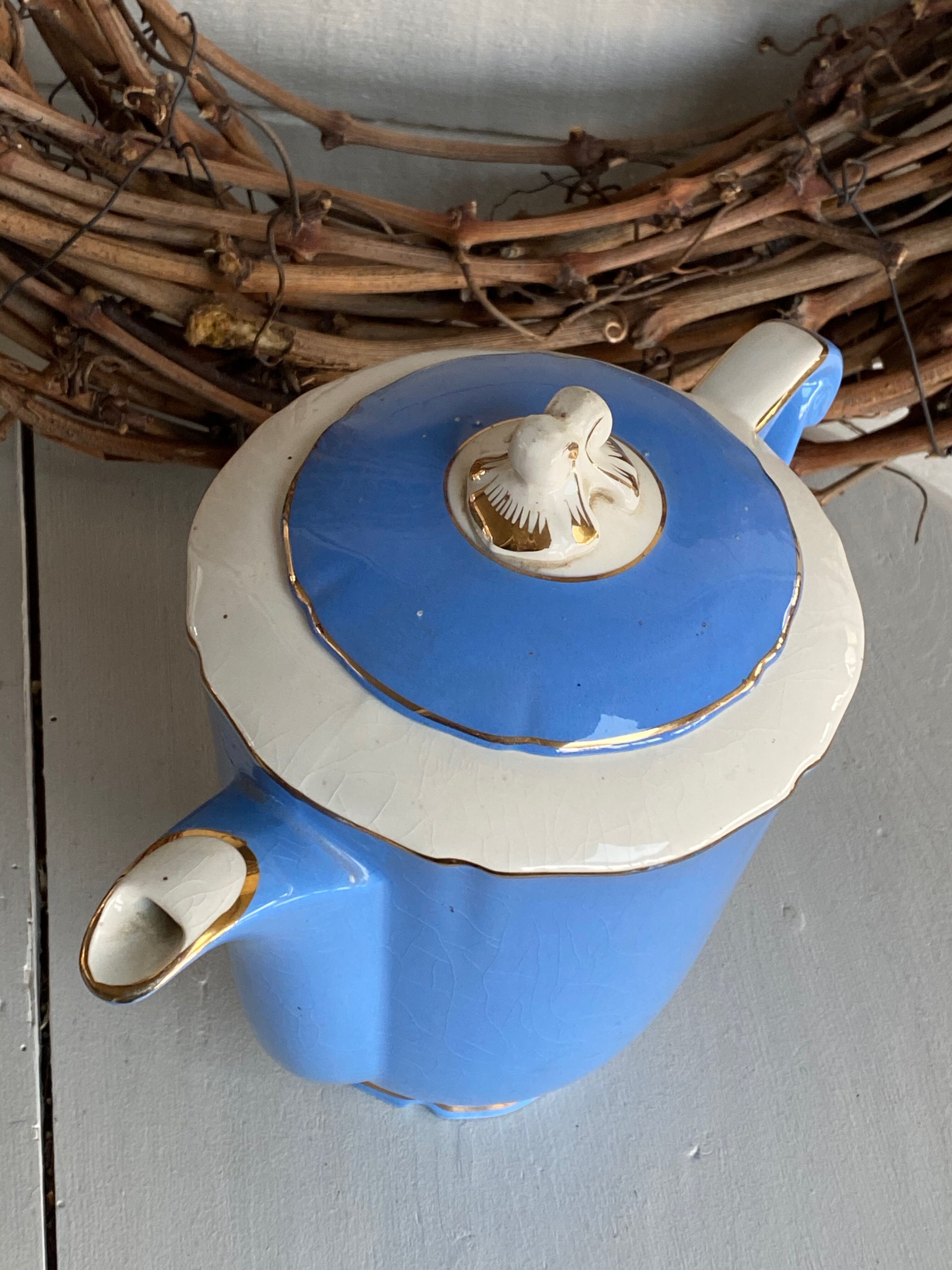 Blue coffee maker St Amand