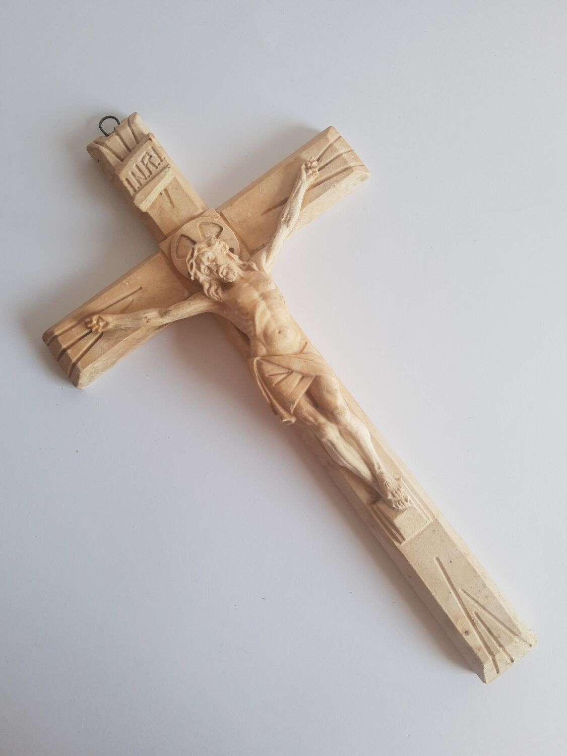 Vintage Christ plaster crucifix