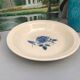 Set of 2 round dishes Sarreguemines Digoin France number 4 with blue pink floral decoration.
