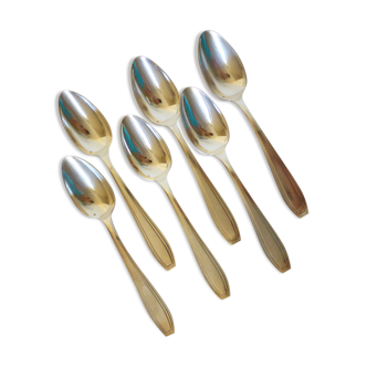 6 Apollo silver-plated soup spoons