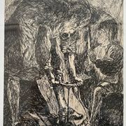 Tableau encre de chine XXe