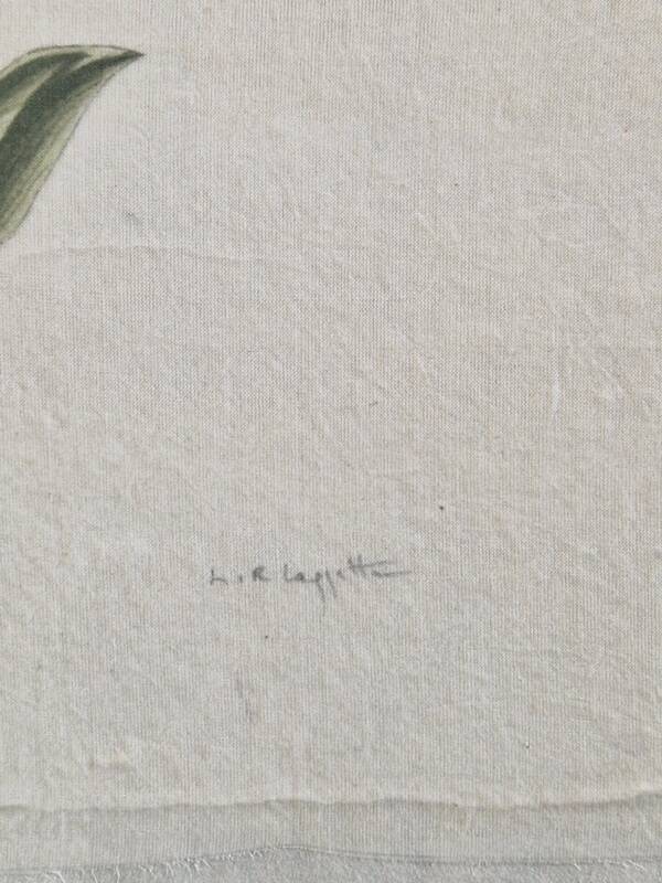 La Roche Laffitte (Né en 1943) - Dessin à l'aquarelle sur soie - Souci