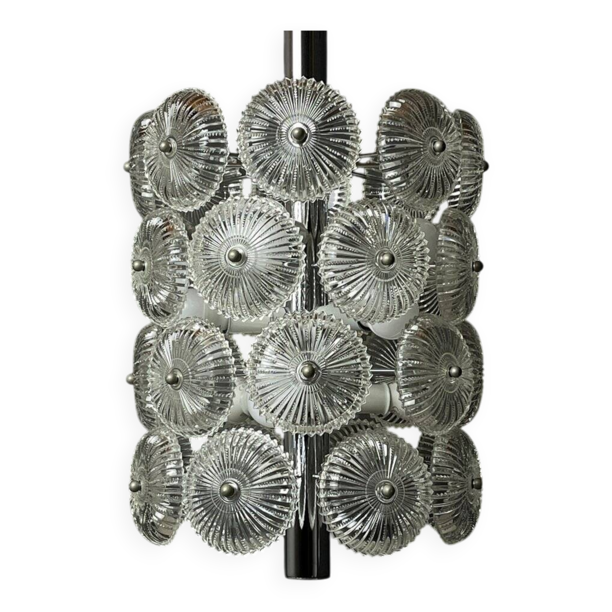 Vintage crystal chandelier Dandelion, Italy, 1960s