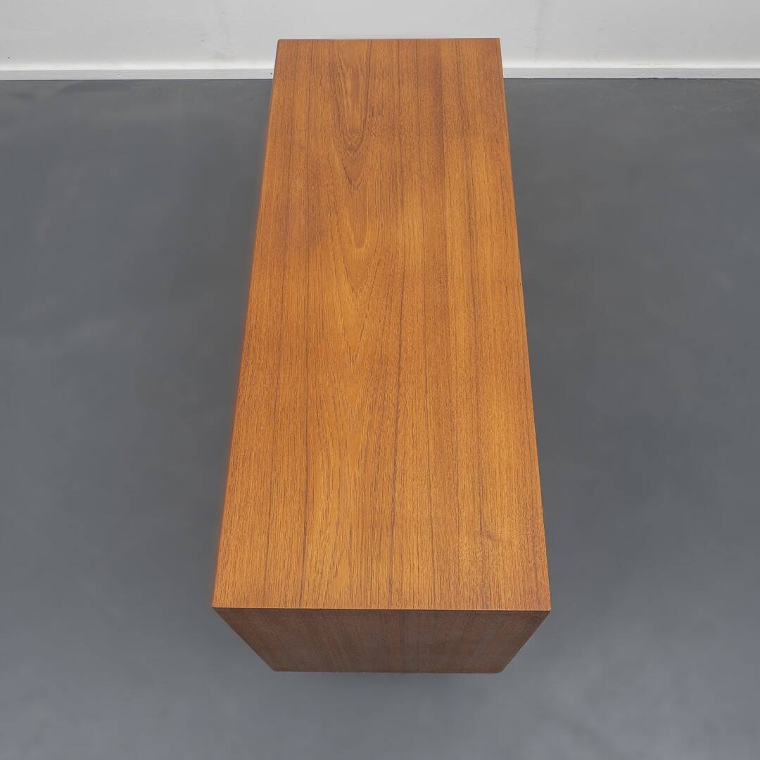 Danish chest of drawers, teak, sliding doors, vintage