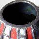 Large modernist ceramic art vase in vintage black glazed from 1950-1970.