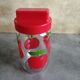 Henkel preservation jar, glass, apple or cherry decoration, in very good condition