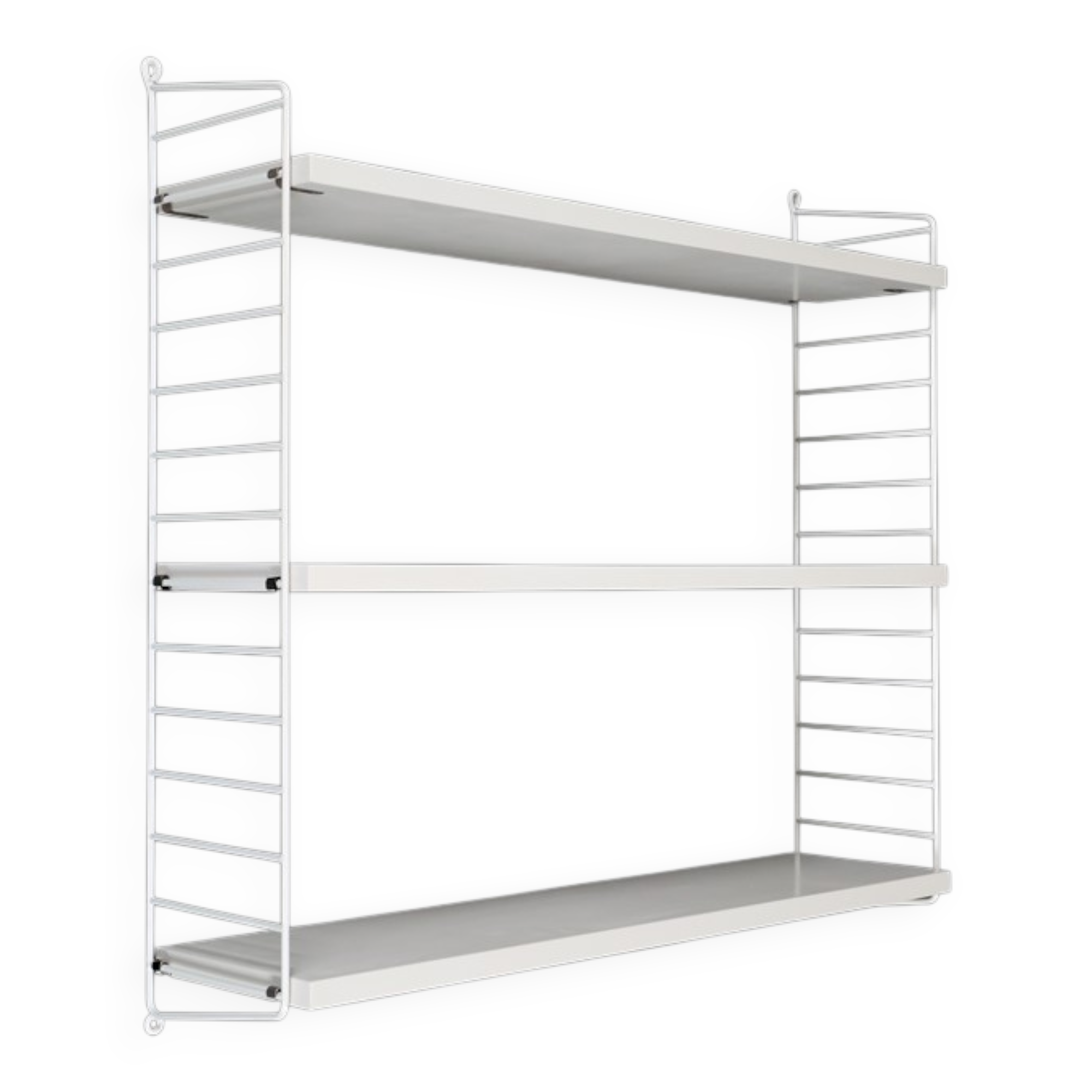 Original String shelf / Kajsa + Nisse Strinning / mid-century modern design / white / 75x80x20cm