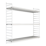 Original String shelf / Kajsa + Nisse Strinning / mid-century modern design / white / 75x80x20cm