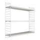 Original String shelf / Kajsa + Nisse Strinning / mid-century modern design / white / 75x80x20cm