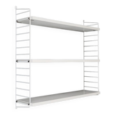 Original String shelf / Kajsa + Nisse Strinning / mid-century modern design / white / 75x80x20cm