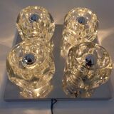 Space Age Glass Cube Lamp from Peill & Putzler, 1960s