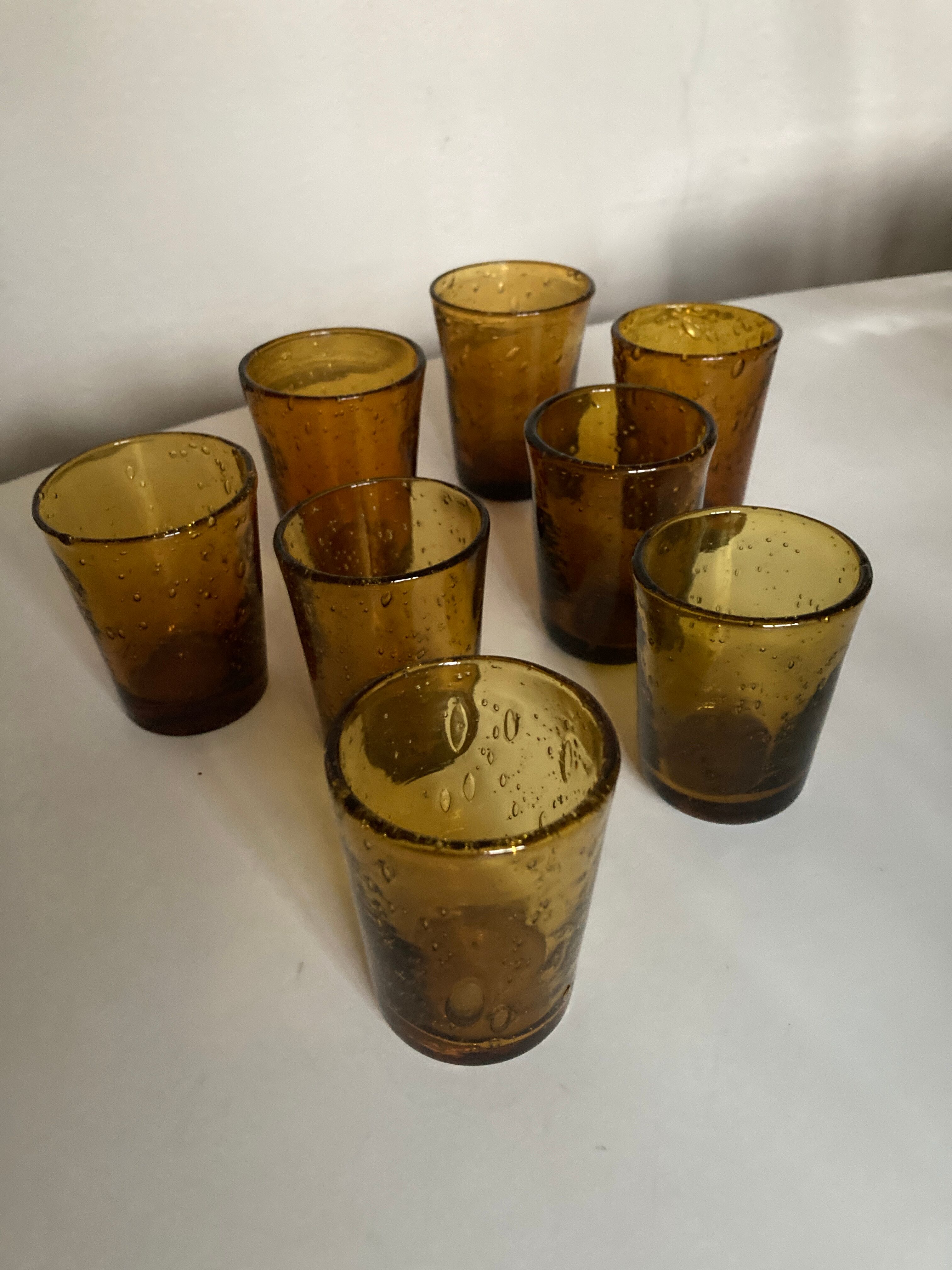 Set de 8 verres gobelets de Biot 1970