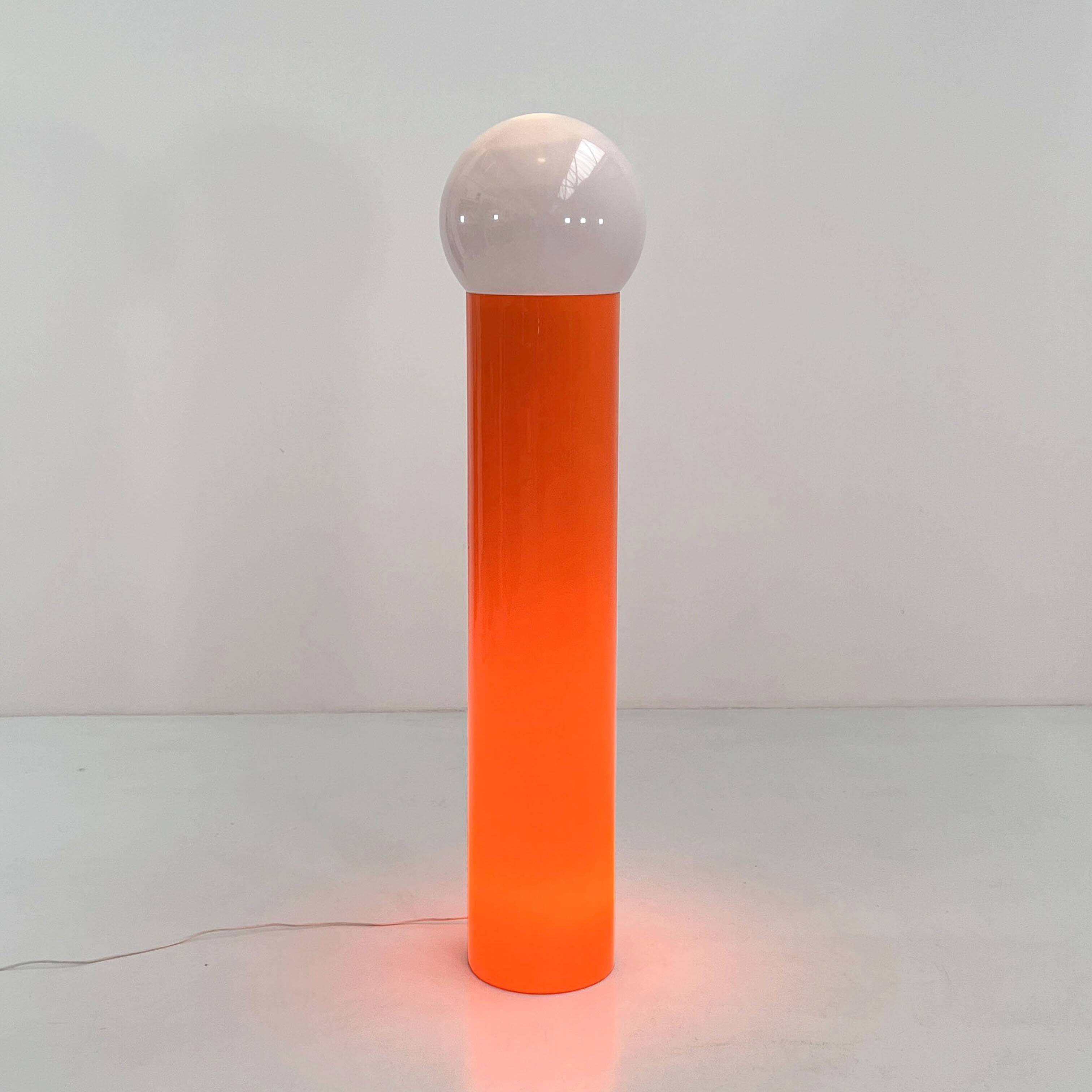 Guzzini Space Age Orange floor lamp, 1970