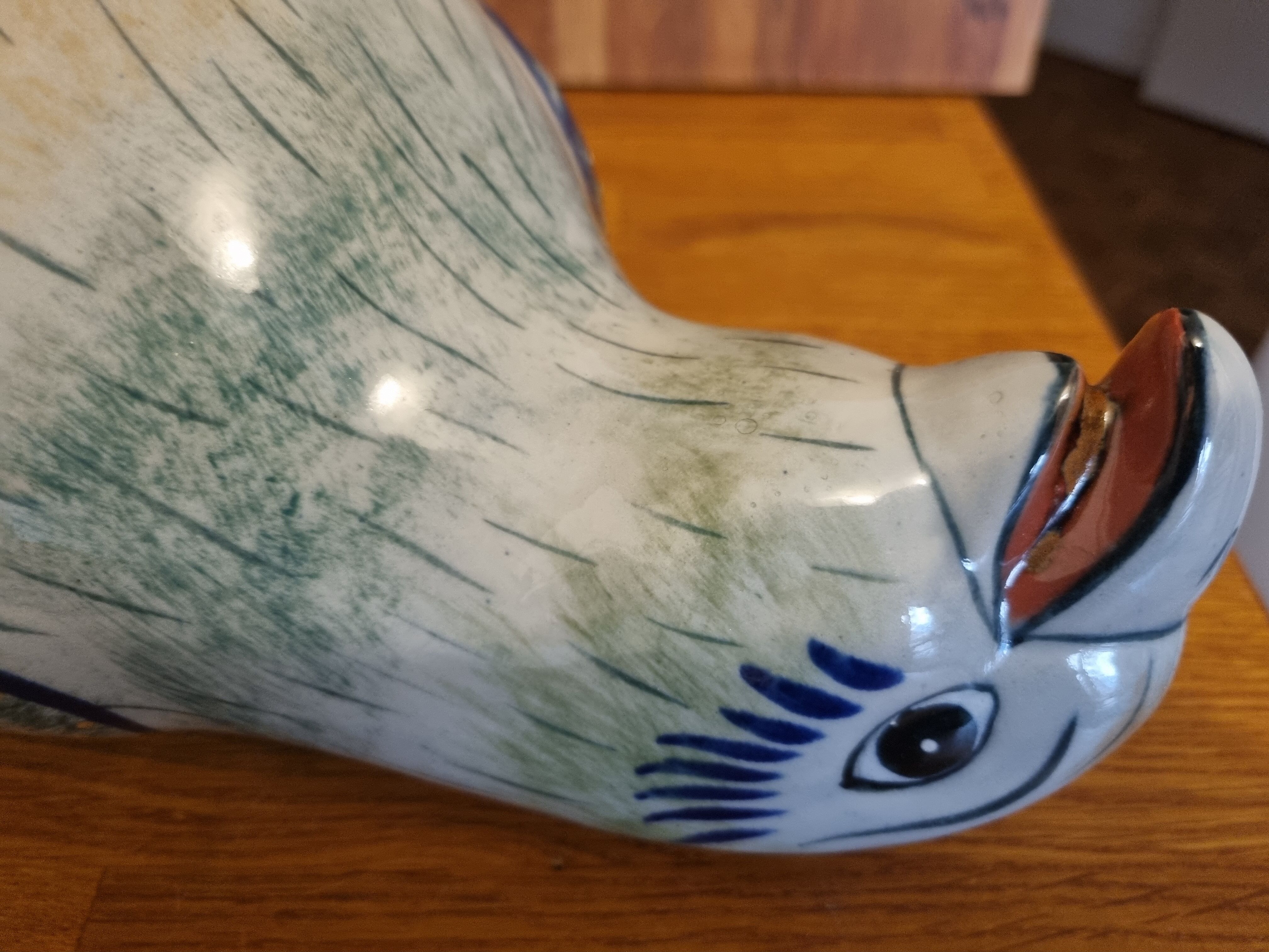 Parrot vintage pottery erandi tonala mexico