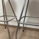 Paire de tabourets de bar metal chrome soudexvinyl circa 1970 design