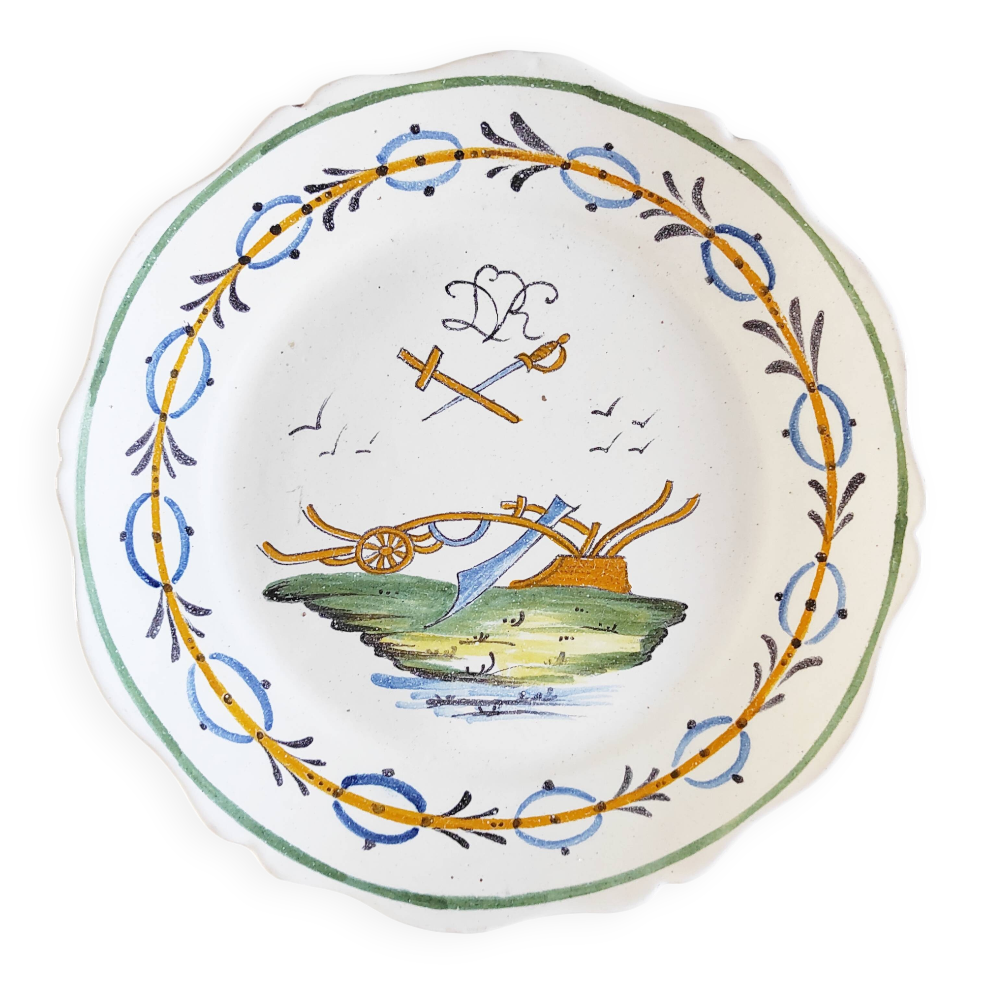 Nevers earthenware plate