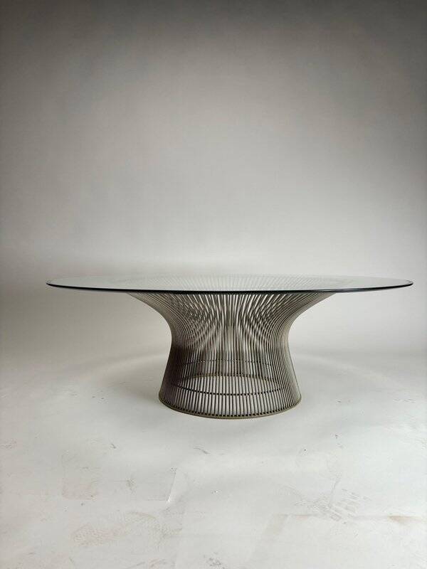 Coffee Table in Steel and Glass from Warren Platner, 1962