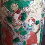 Pair of ceramic vases from China - cartridge at the base - antique work