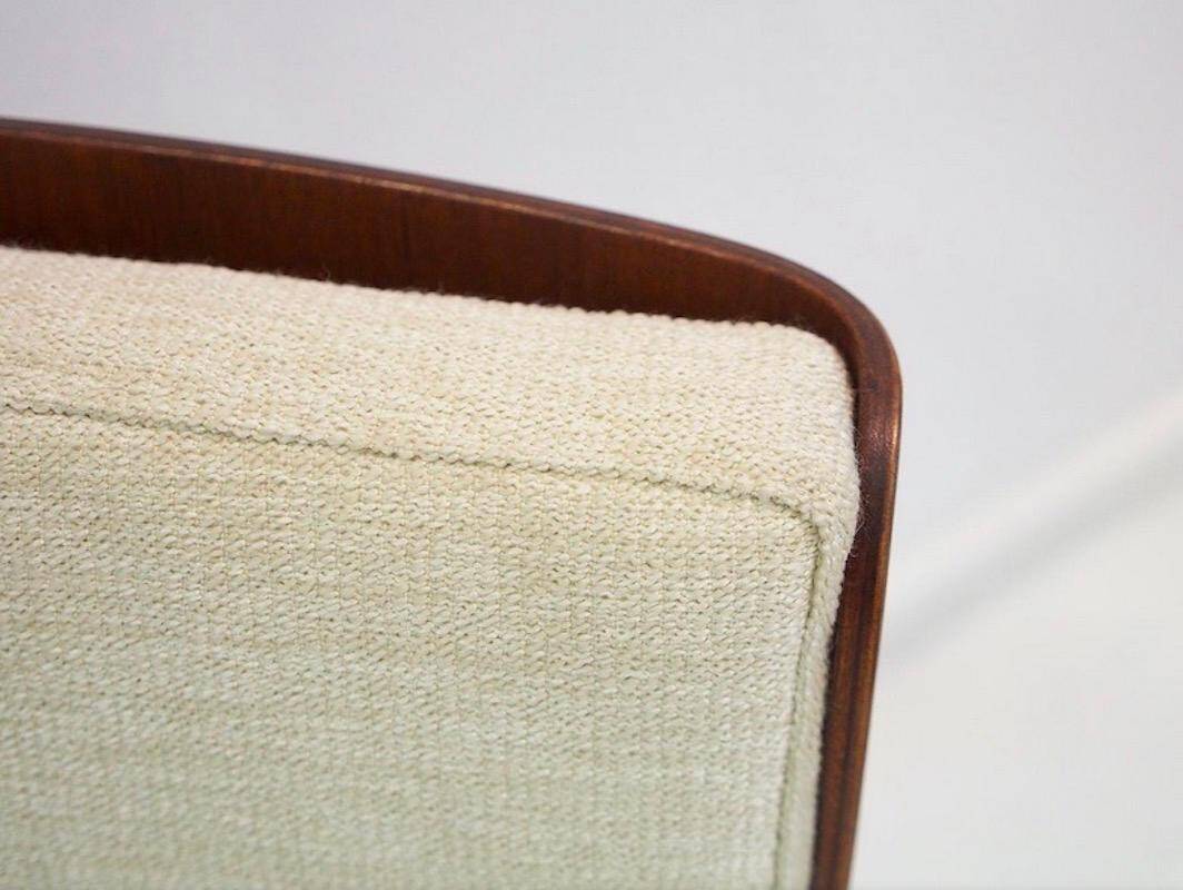 Pair of modernist Italian wooden accent chairs by Barovero.