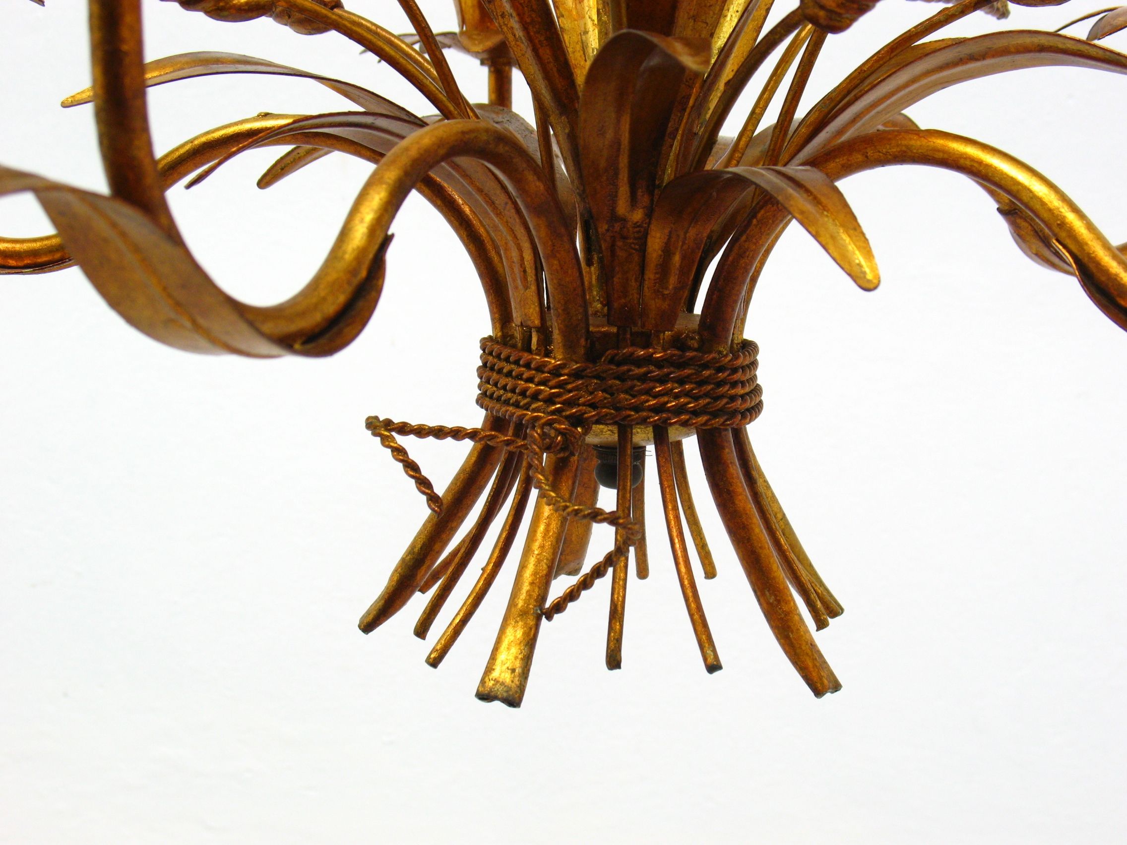 Lustre floral hollywood regency années 1970